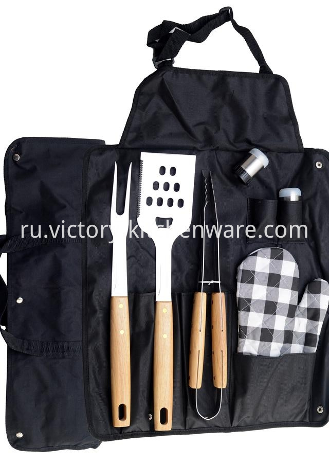 BBQ tool set with apron bag BBQ tool set with apron bag